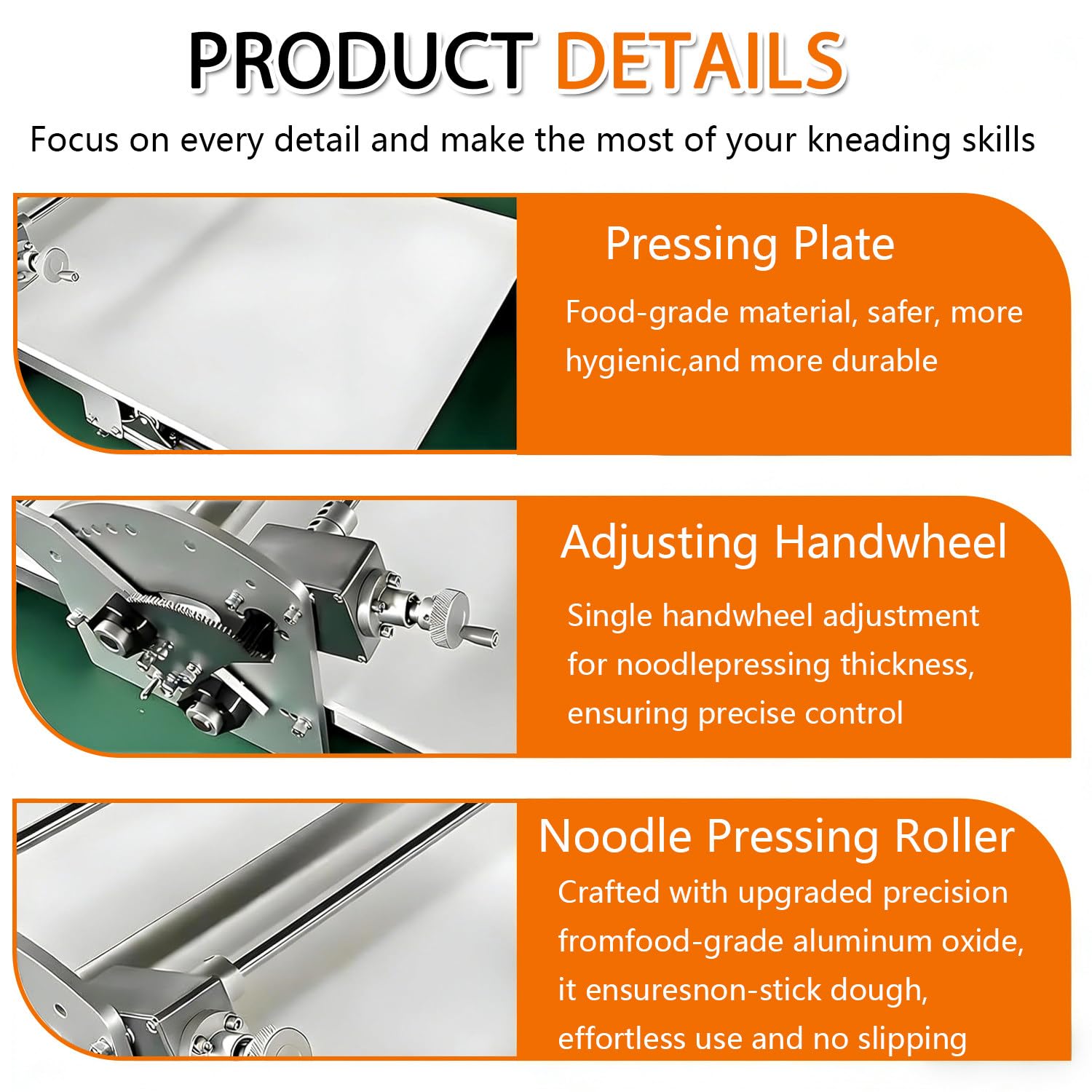 Macchina elettrica per impasto, per uso commerciale, rullo pieghevole in acciaio inox, regolazione dello spessore 2-30 mm, rotazione avanti e indietro, per pasticceria e pasticceria hobby