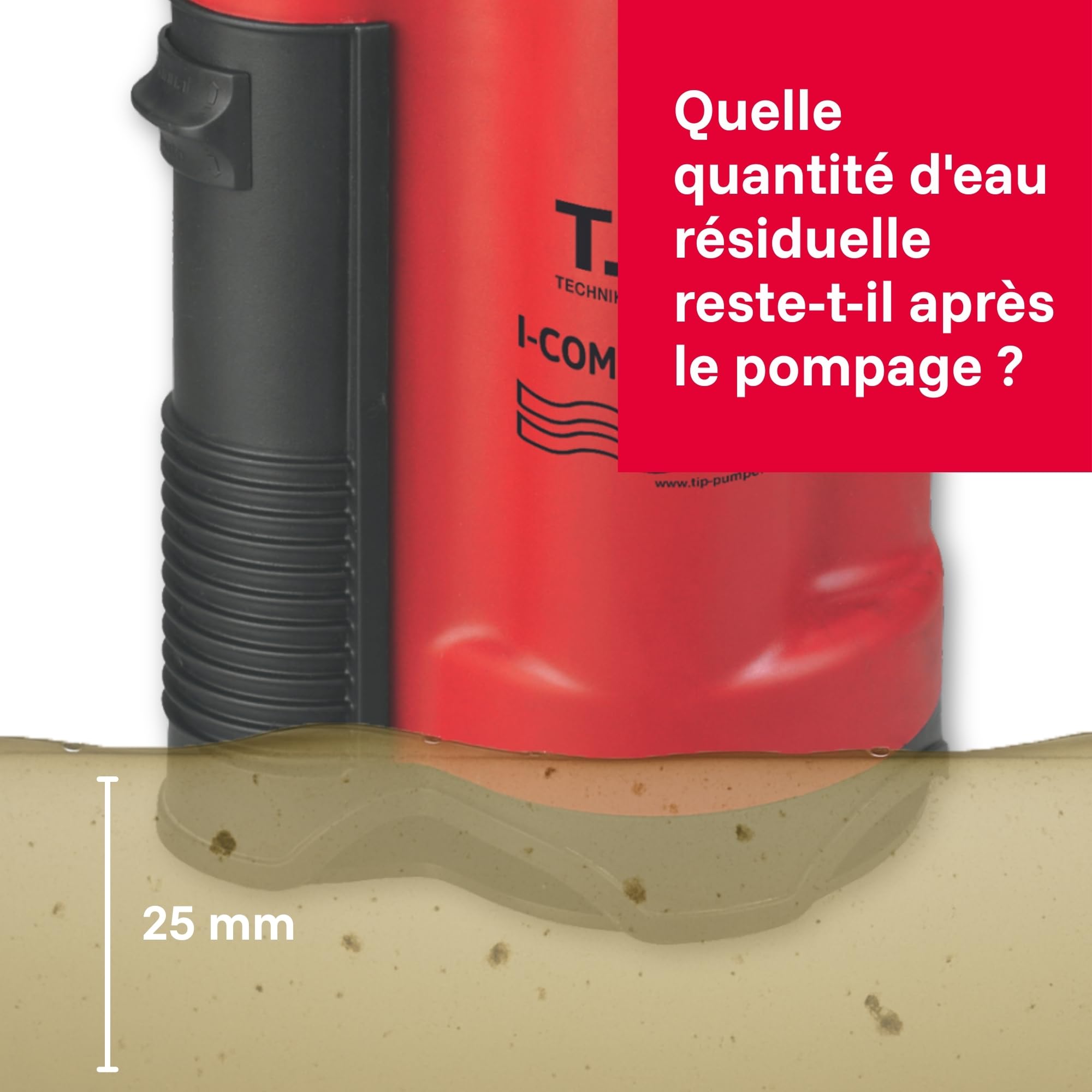 T.I.P. Pompe submersible I-Compac 13000 Puissante et Intelligente pour Jardin et Bassin 750 W Débit 13000L/h