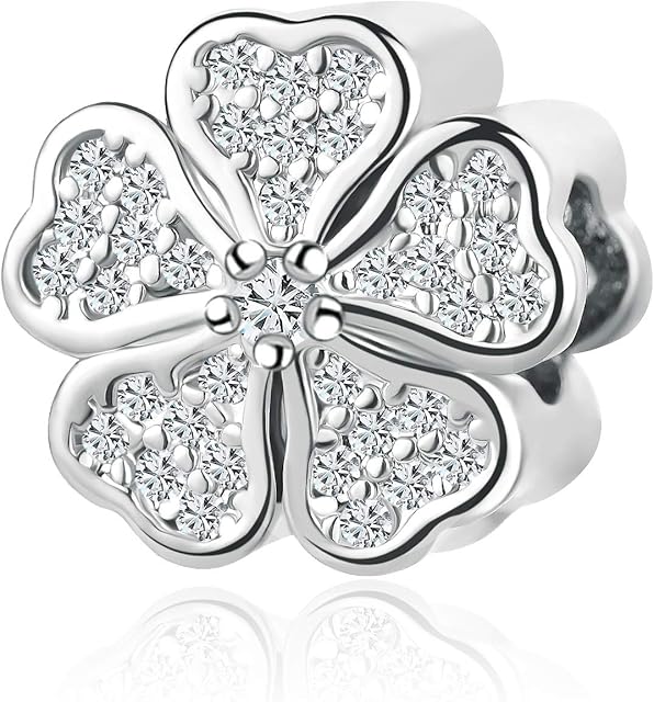 MiniJewelry Women Girls Birthday Good Luck Clover Charm for Bracelets Necklaces Pendants Lucky Beaded Gift Auntie Niece Family Christmas Birthday
