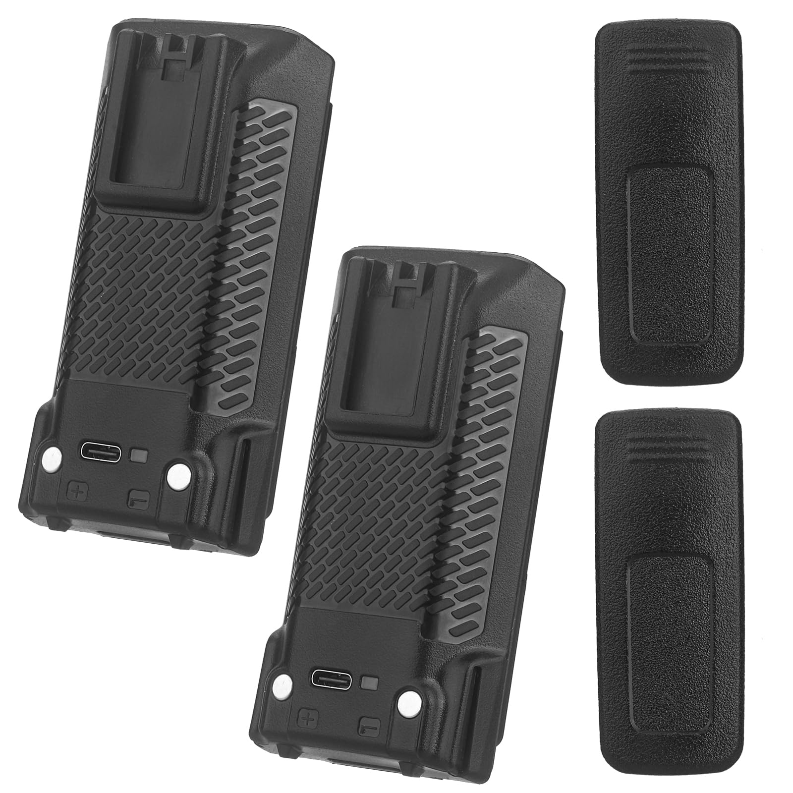 LemonTok UV-K5(8) Battery?Li-ion 3500mAh High Capacity Type-c Charging Battery Replacement for Quansheng UV-K5 UV-K6 UV-K5(8) Two-Way Radio with Belt Clip (3500mAh*2+Belt Clip*2)