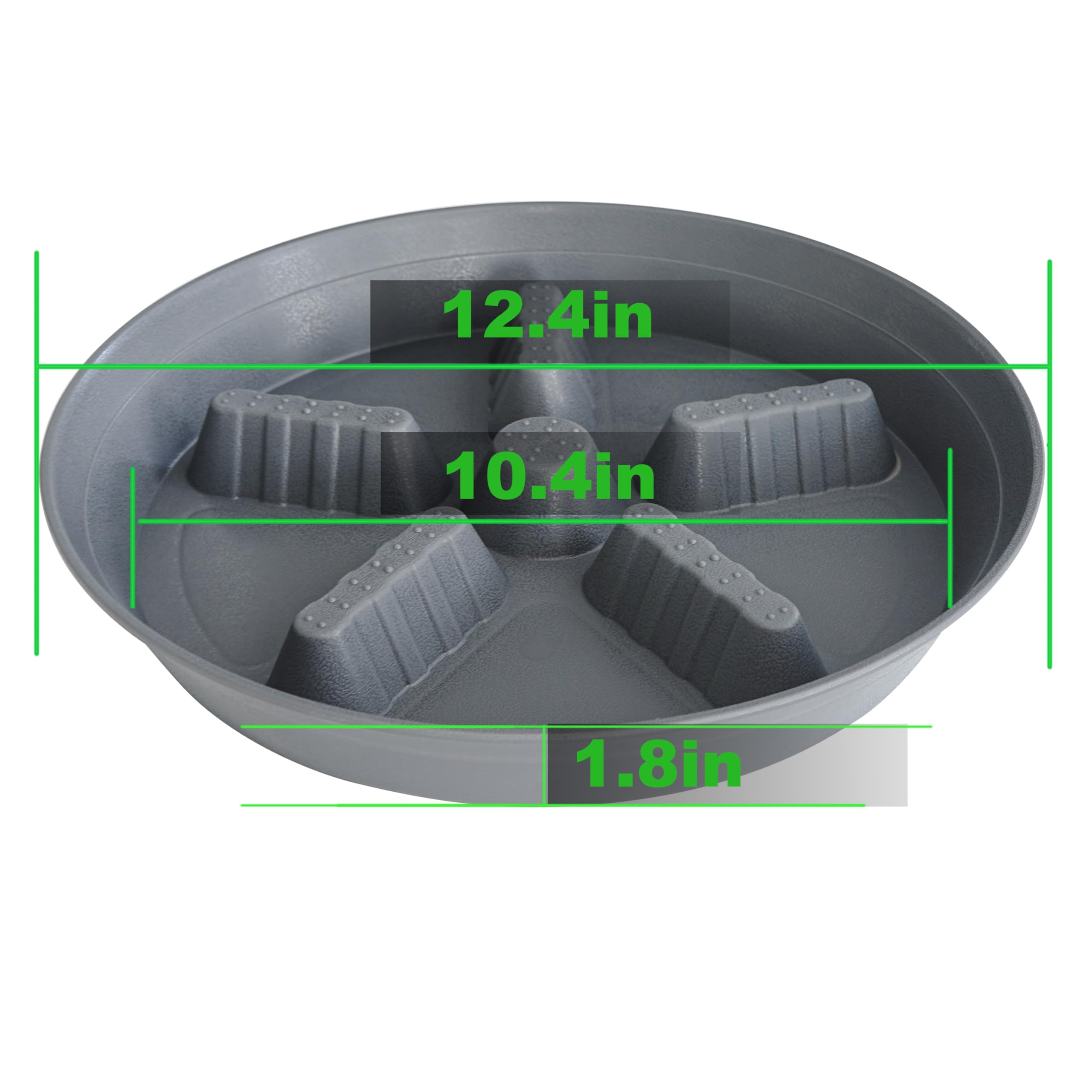 Confezione da 4 piattini per piante da 30,5 cm, 20,3 cm, 30,5 cm, 30,5 cm, 43,2 cm, sottovasi in plastica per piante in vaso, sottovasi per piante, sacchetti per coltivazione