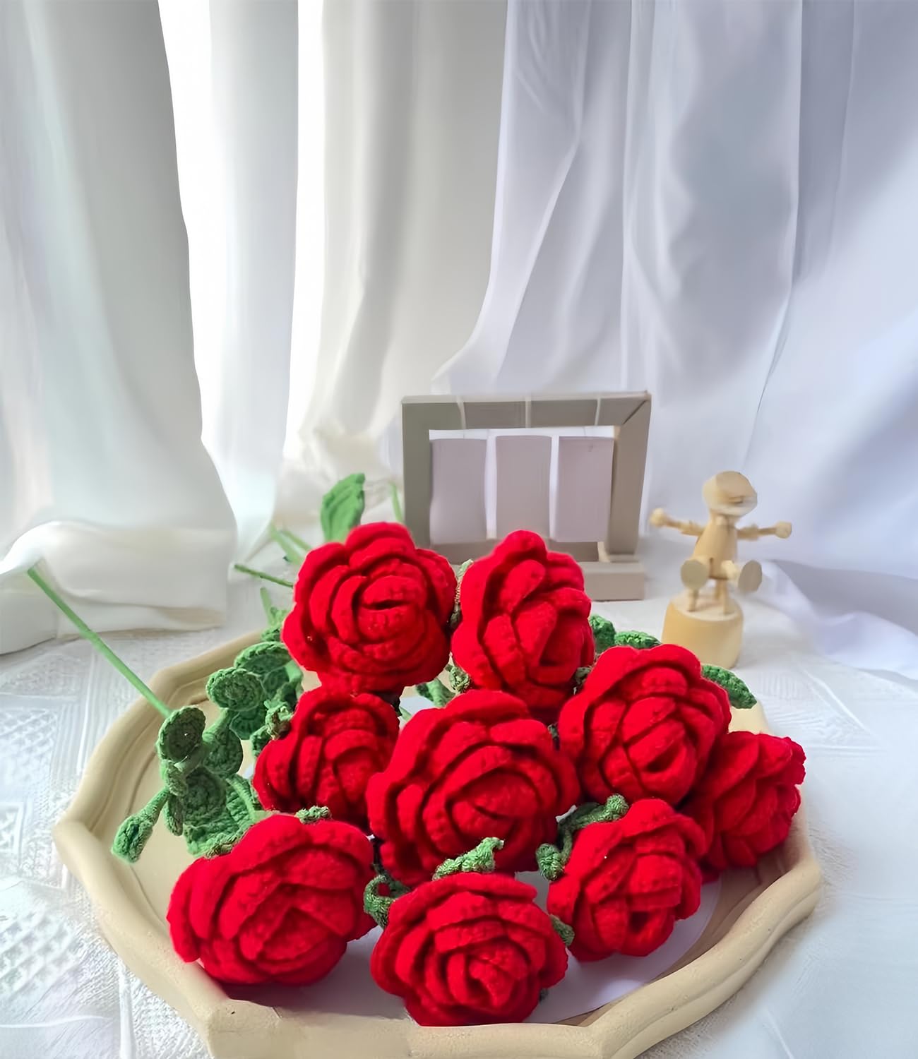 Amazon.com: YOFANUP Crochet Flowers, DIY Crochet Roses Bouquet