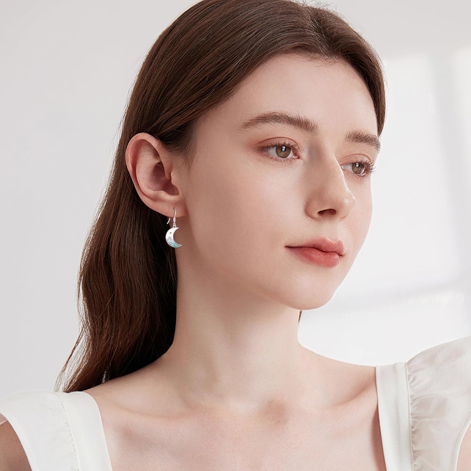 Mountain Earrings 925 Sterling Silver Turquoise Mustard Seed Dangle Drop Earrings Faith Jewelry Gifts for Women Girls - Image 4