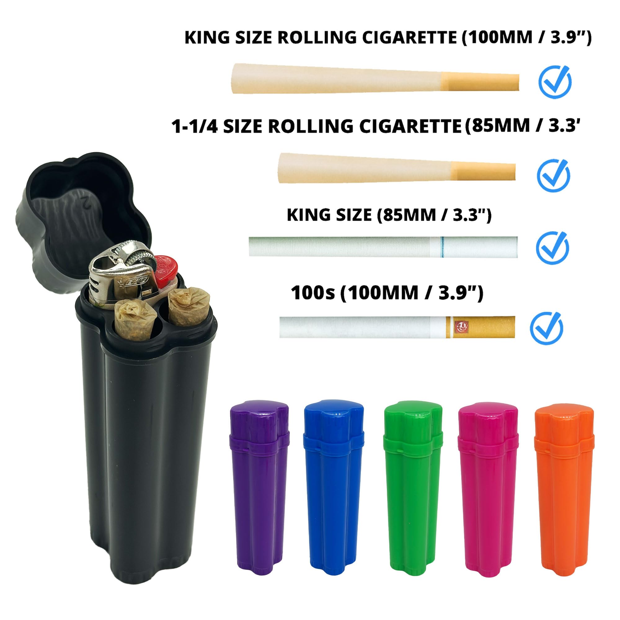 Amazon.com: 2 Hole King Size Pre-Roll Cone Holder Case, Cigarette