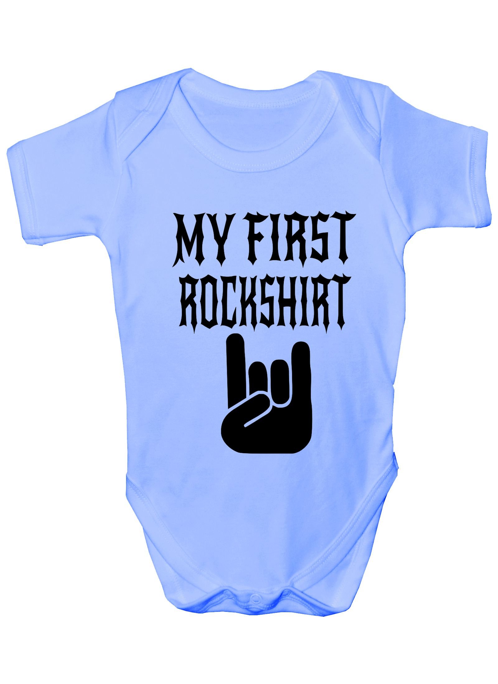 Print4u Boys Blue My First Rock Top Music Funny Girls Baby Babygrow Gift Age 0-3 Months