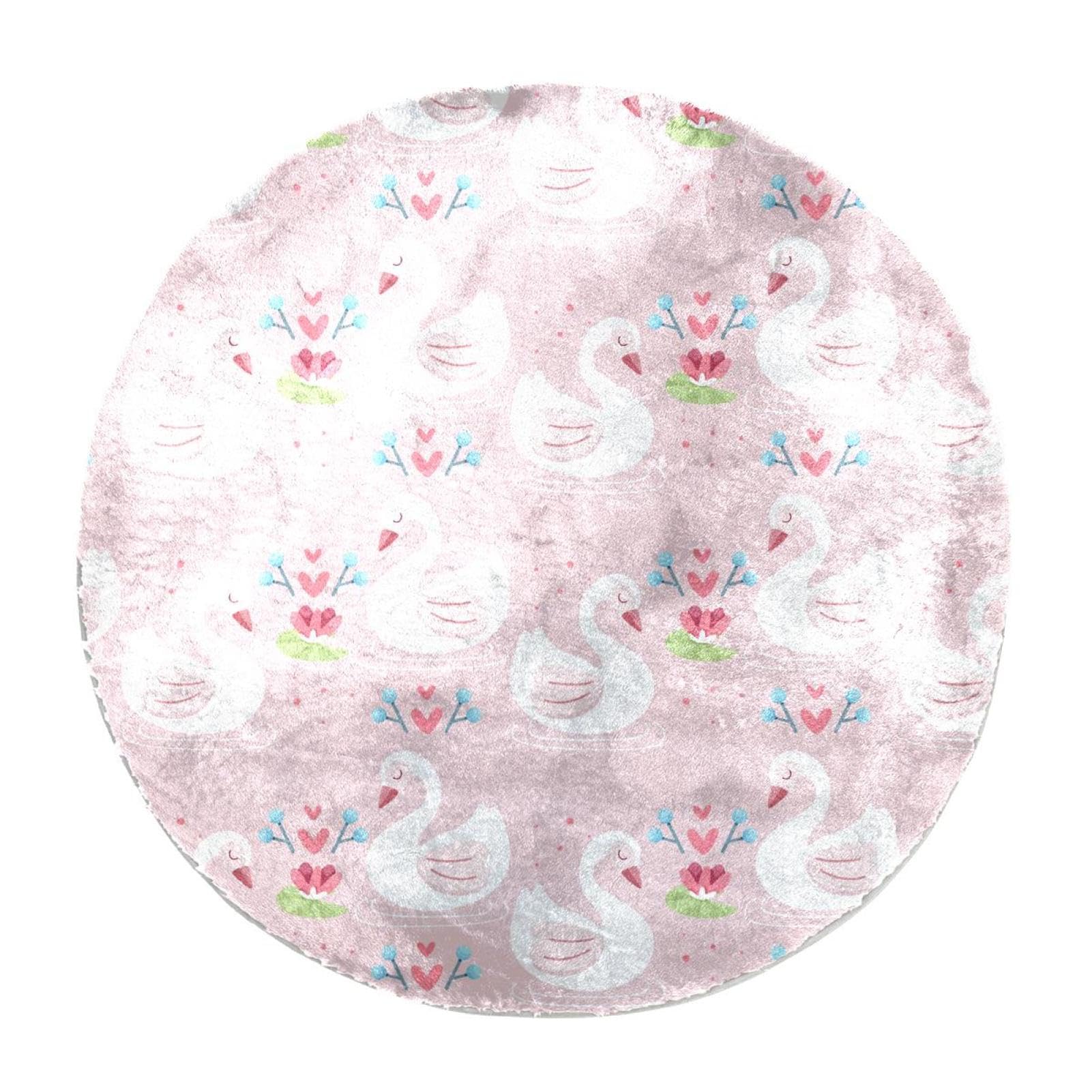 Tapis de chambre cygne doux pour réchauffer un sol froid et impersonnel