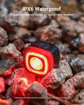 Magicshine SEEMEE 150 Bike Lights - 150 Lumens, Smart Brake Sensor Rear Light, 1500m Viewable Range, 260 Visibility, Type-C Rechargeable, IPX6 Waterproof, Perfect for Urban Riding and Daily Commuting