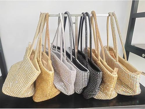 Miniatura 2 de Bolso de mano transparente con diamantes de imitación para mujer, monederos de noche de cristal con asa para boda, fiesta, baile de graduación