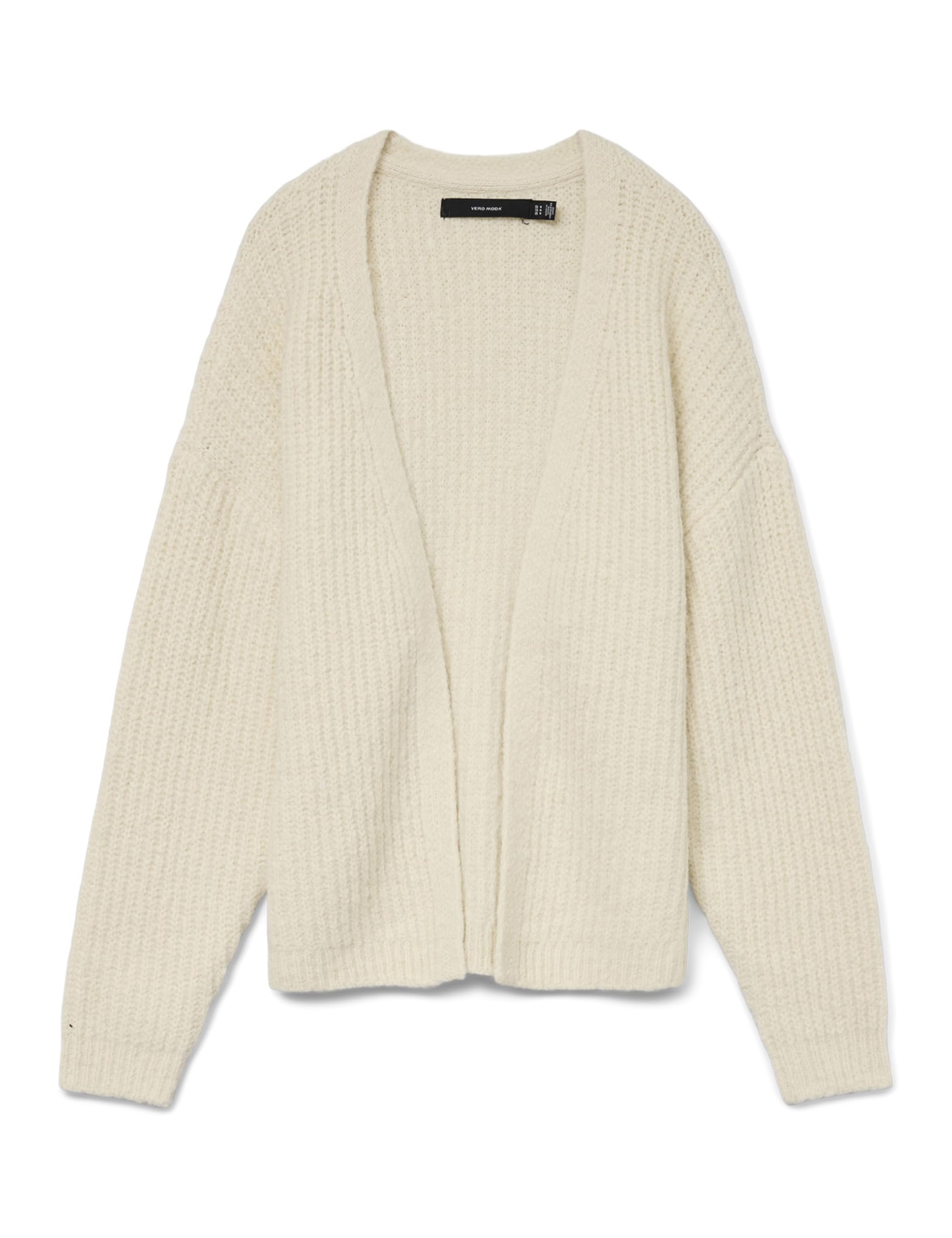 VERO MODA Vmnovah Rib LS V-Neck Open Cardigan Noos, Birch, XS