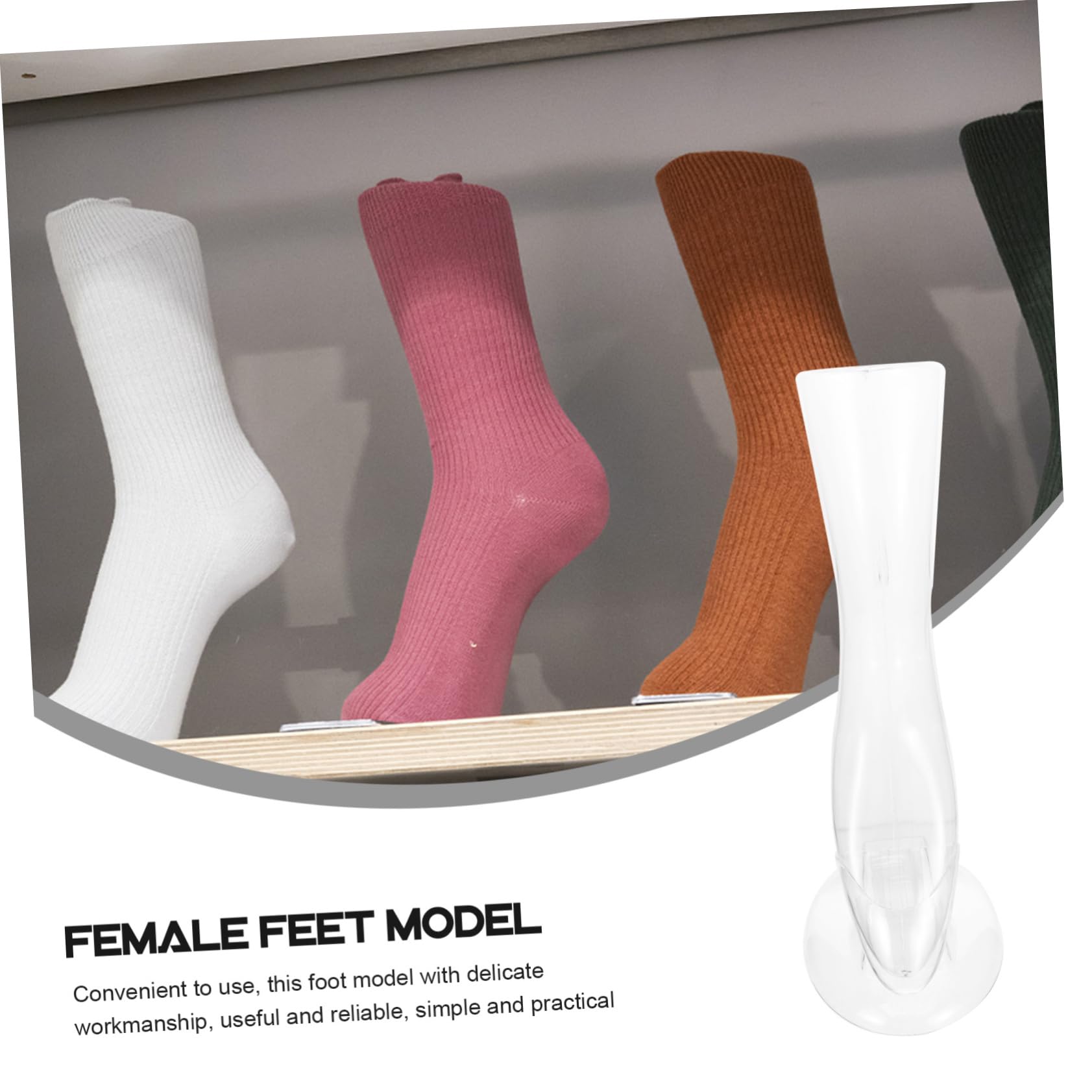 PRETYZOOM Présentoir à Chaussettes Modèle pour Femmes Adultes Support De Bas Réutilisable Présentoir De Mannequin De Pied pour Chaussettes Et Bijoux De Pied