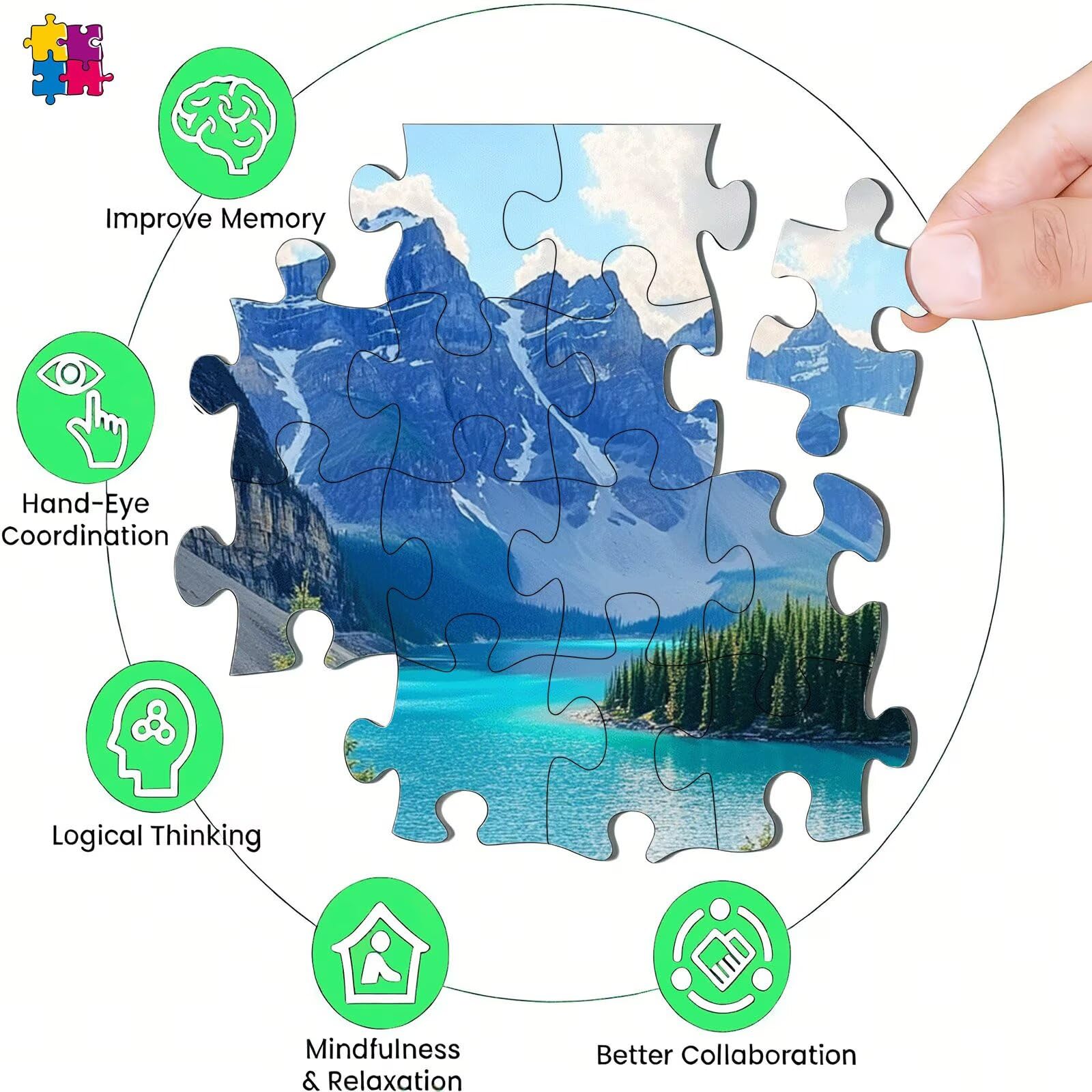 Puzzle 2000 elementów, krajobraz jezioro (2) Puzzle 2000 elementów dla dorosłych i dzieci, Premium artystyczna łamigłówka, 99,5x70,5 cm Klasyczna gra Puzzle dla dorosłych, wystrój domu, prezent dla