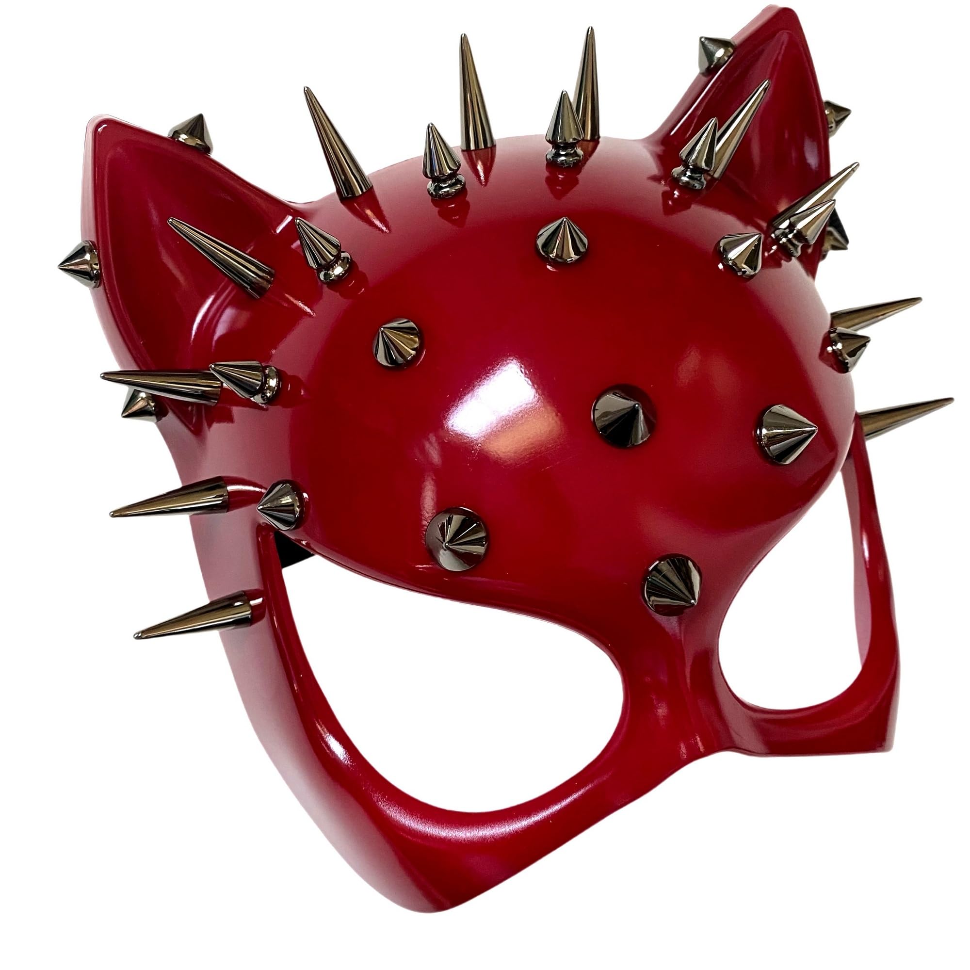 MASQSTUDIO Red Black Cat Woman Dress up Cosplay Party Masquerade Mask Spiky Halloween