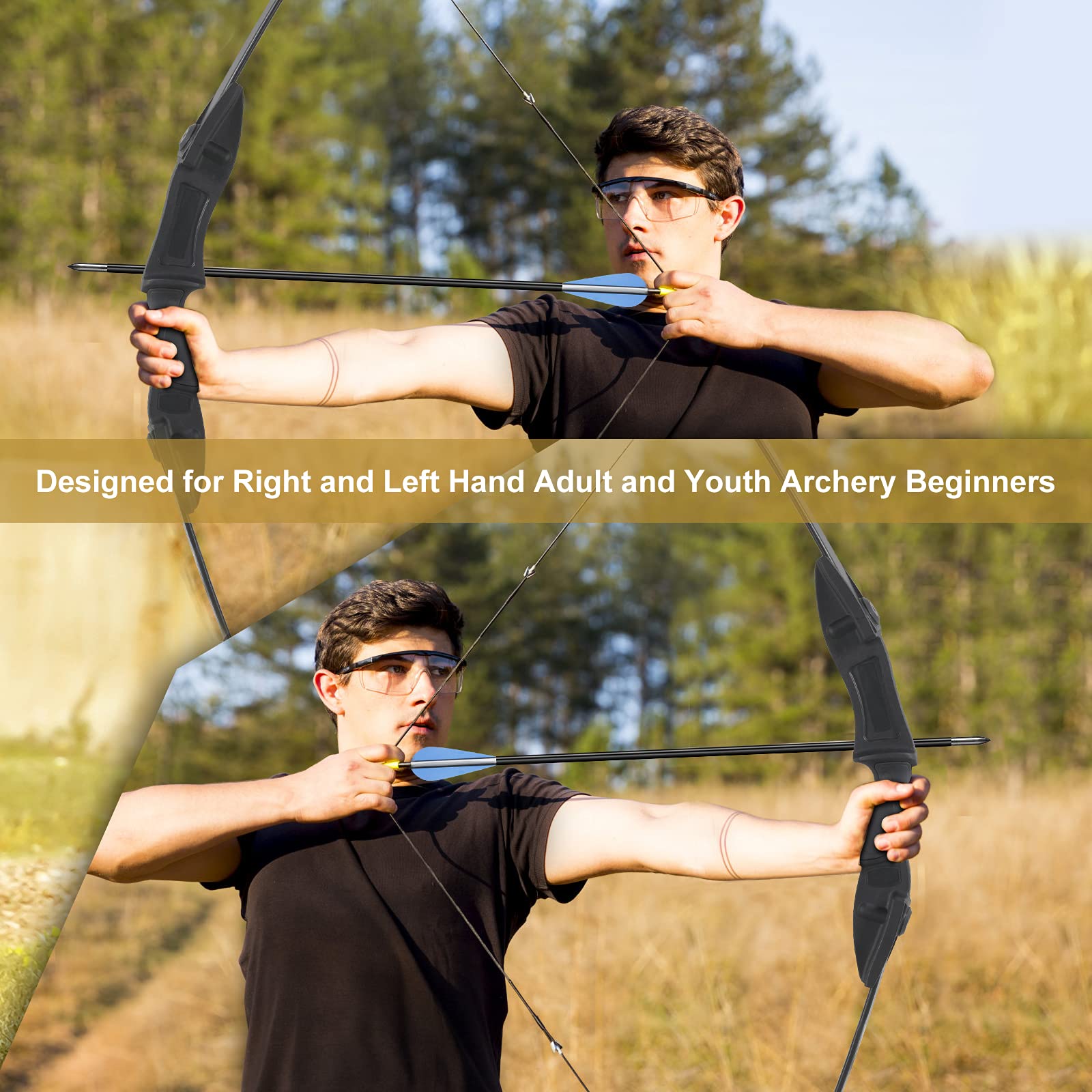 ASDW Archery Bow Set Recurve Bow and Arrow Youth Bow and Arrow Beginner