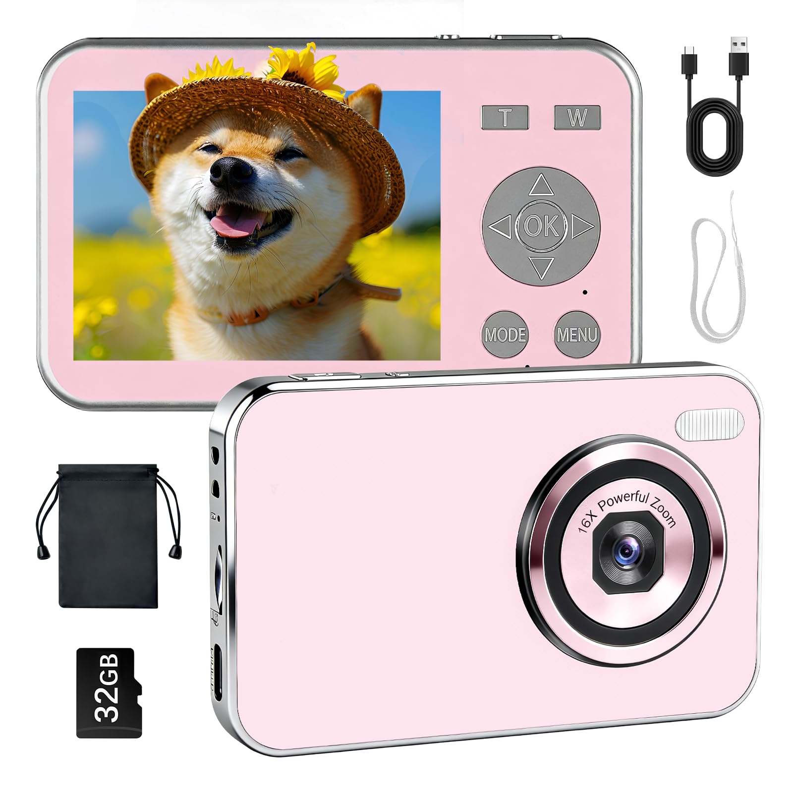 Amazon | 【2026新登場】超薄型 デジタルカメラ 4800万画素 4K録画 16