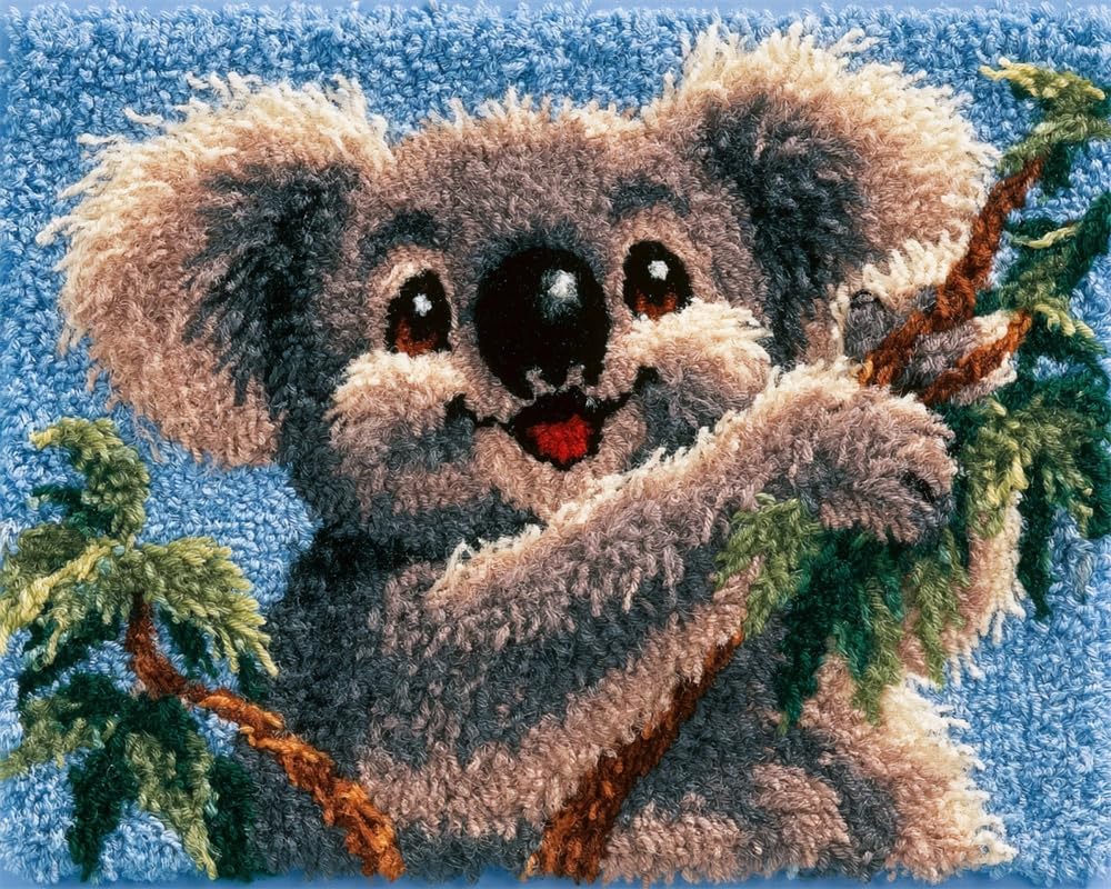 FWRTYCB Latch Hook Kits Rug Cute Smiling Koala