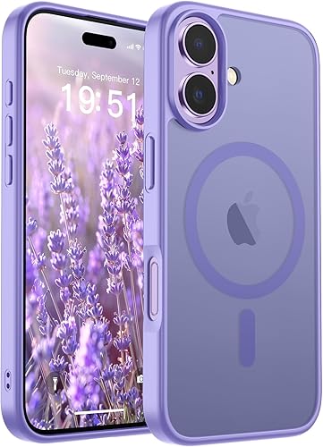 Miniatura 82 de SUPFINE - Funda magnética para iPhone 14 Pro Max (compatible con MagSafe), (protección contra caídas de grado militar de 10 pies), delgada, Negro