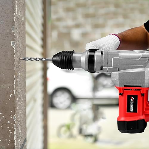 Miniatura 7 de AOBEN Taladro de martillo giratorio SDS-Plus de 1-14 pulgadas con control de vibración y embrague de seguridad, martillo de demolición resistente de