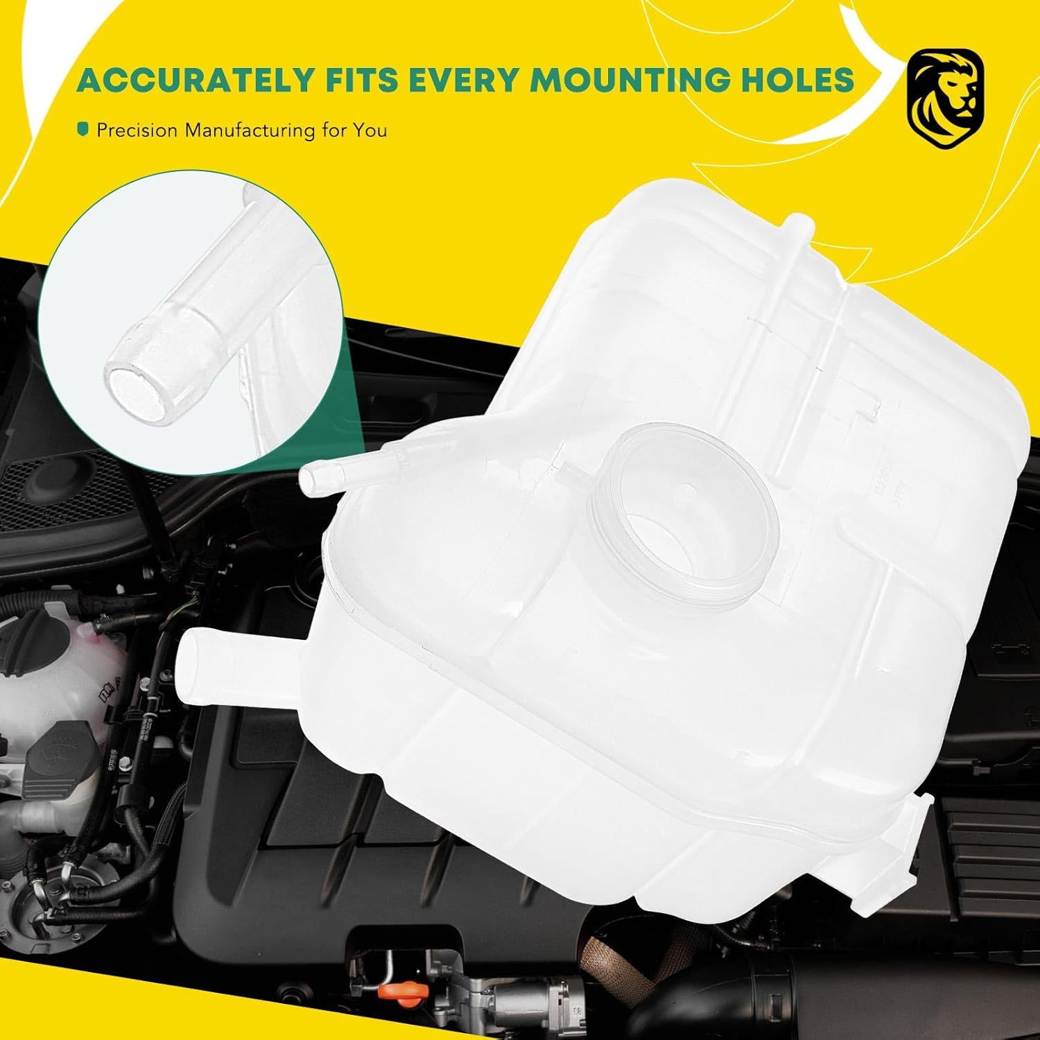 YHTAUTO Engine Coolant Recovery Overflow Reservoir Expansion Tank W/O Pressurized Cap For Chevrolet Malibu Impala Buick LaCrosse Regal Cadillac SRX XTS Replace for# 13220124