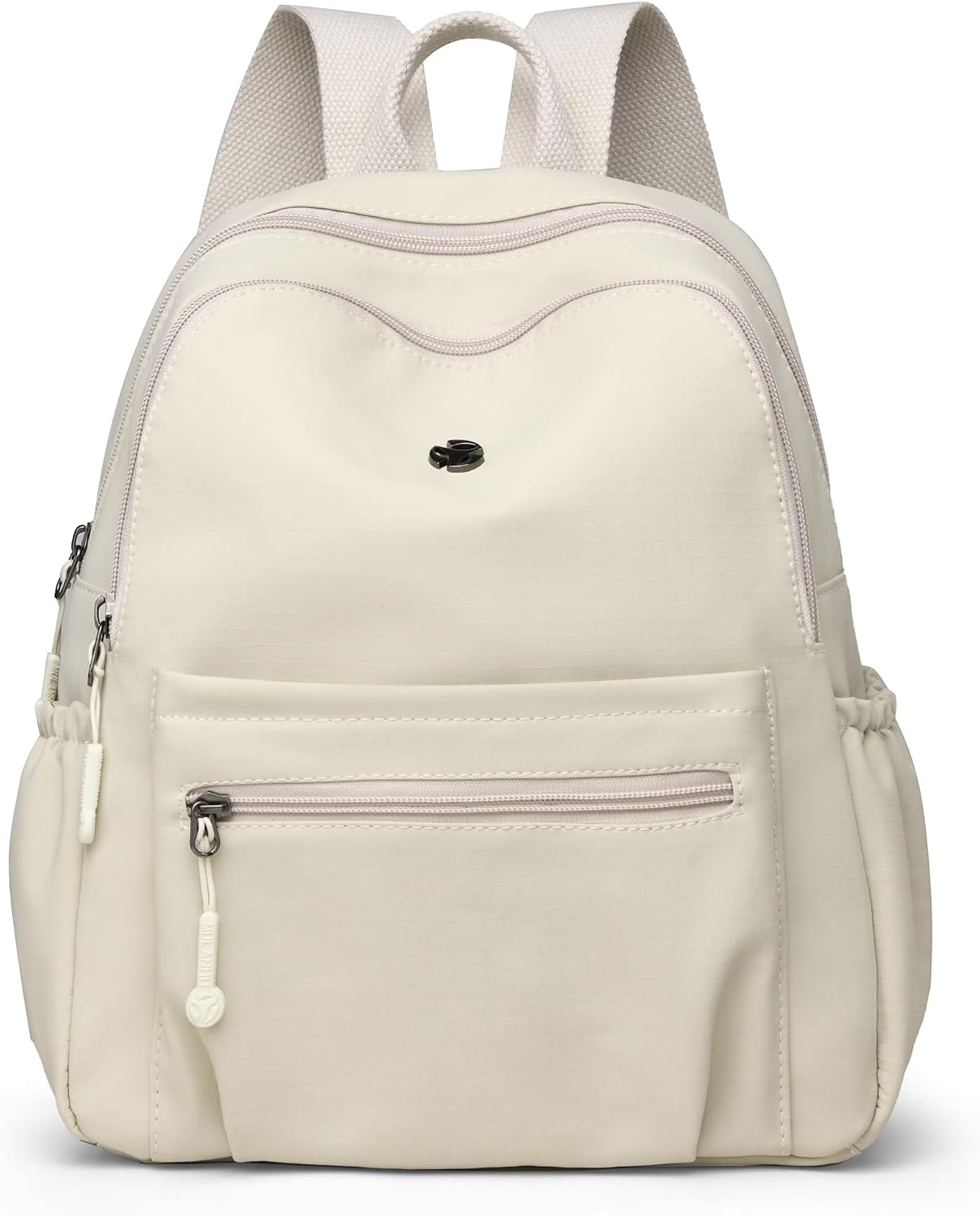 Mini Backpack for Women Casual Travel Daypack Nylon Small Backpack (Black)