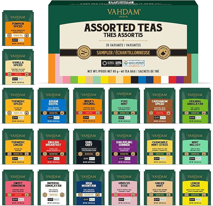 VAHDAM Assorted Tea Sampler Gift Set for Tea Lovers