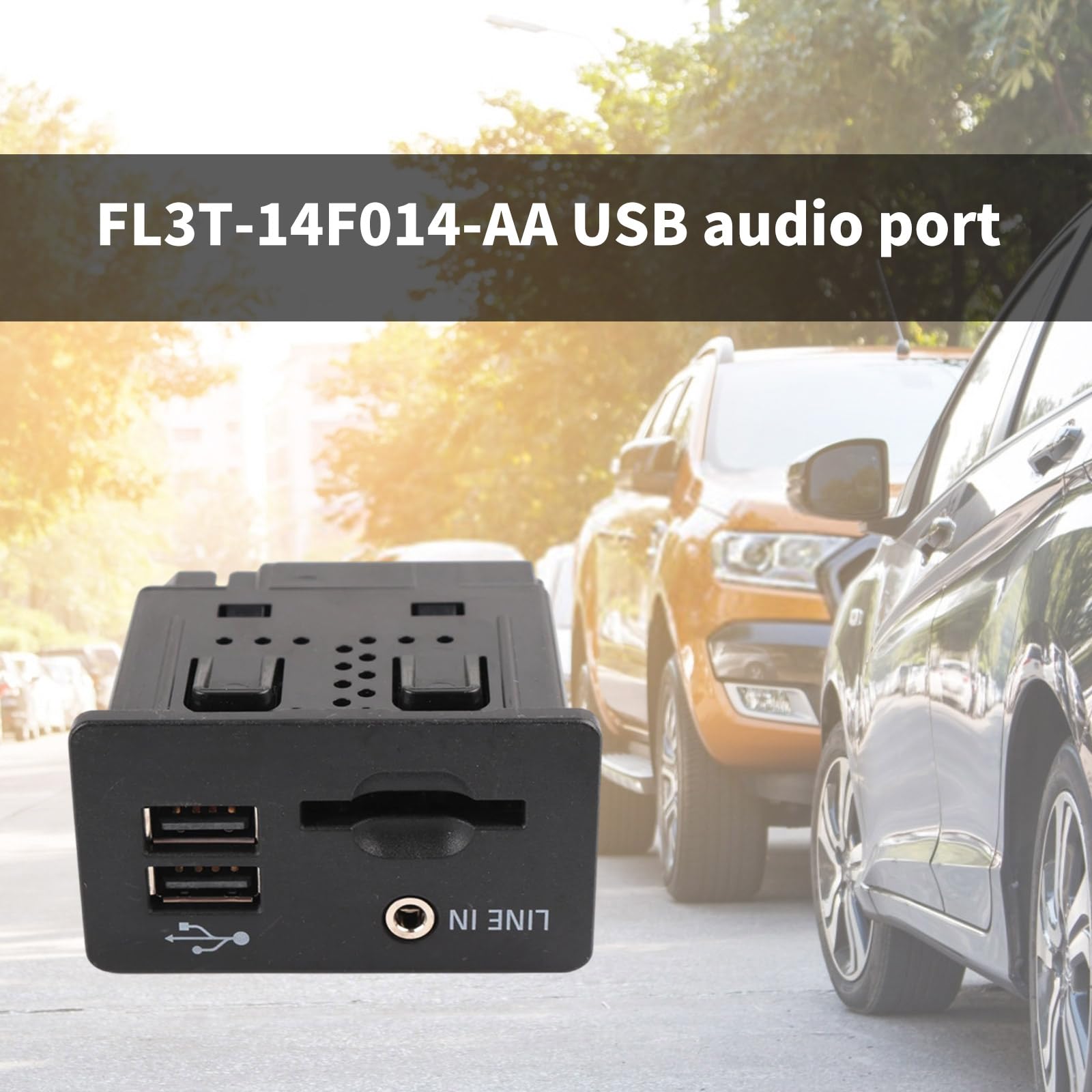 Plugs & Plays Consola/Conexión USB Con Lector Versátil Sonido Solución de Entrada FL3T-14F014-AA Reemplazo Para Coche