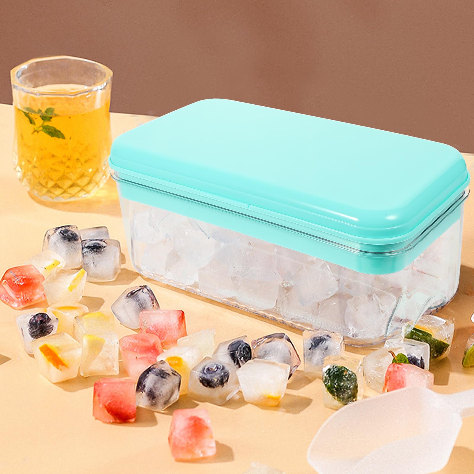 1 Satz Eiswürfelform aus Silikon Abs für Gefrierschrank