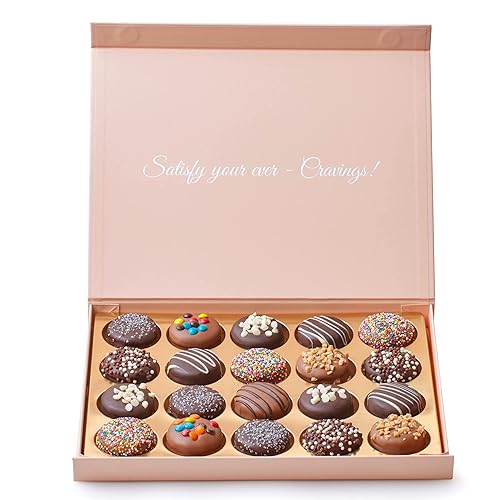 Miniatura 6 de CRAVINGS BY ZOE Cesta de regalo de galletas cubiertas de chocolate gourmet  20 unidades  Regalos para el Día de la Madre  Caja de regalo de