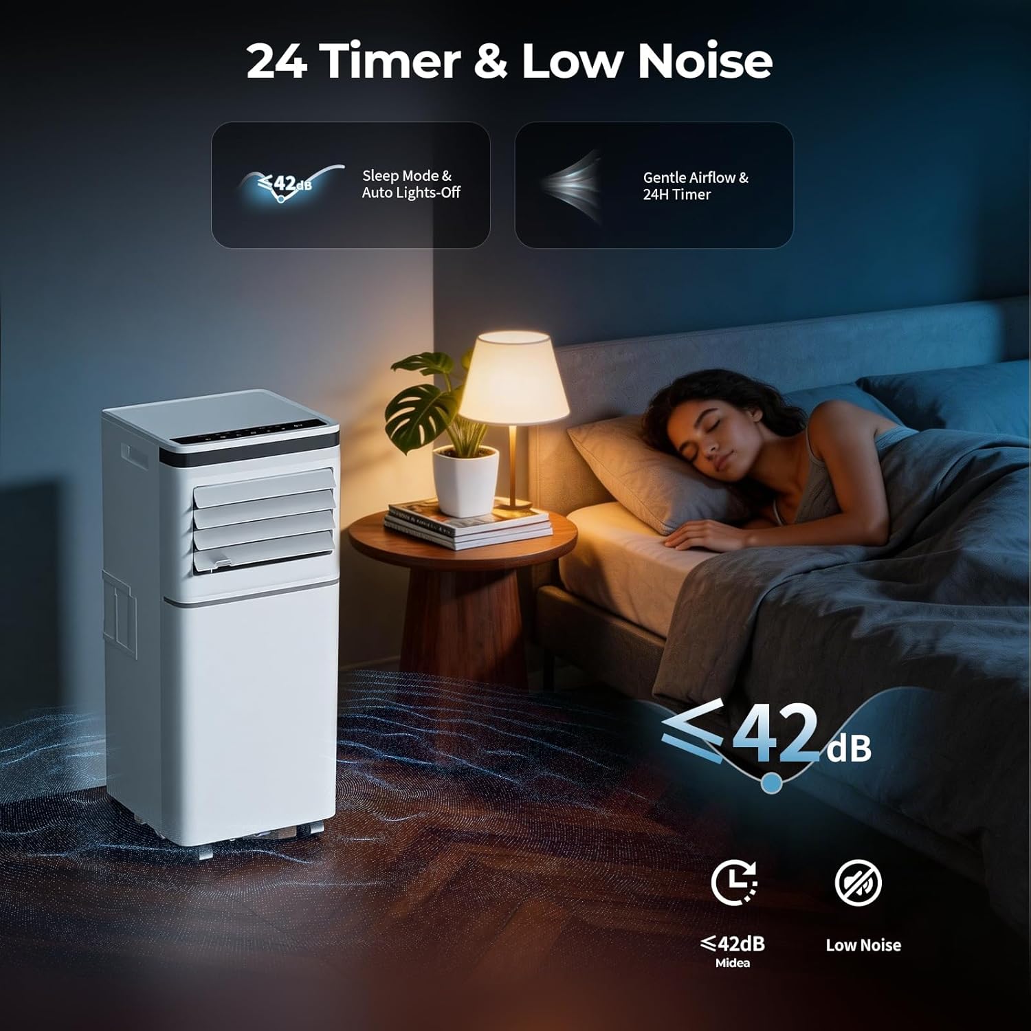 Antarctic Star 10000 BTU Portable Air Conditioner, 3-in-1 AC Unit with Dehumidifier & Fan, 24H Timer, Sleep Mode, Remote Control, Digital Display for Home & Office