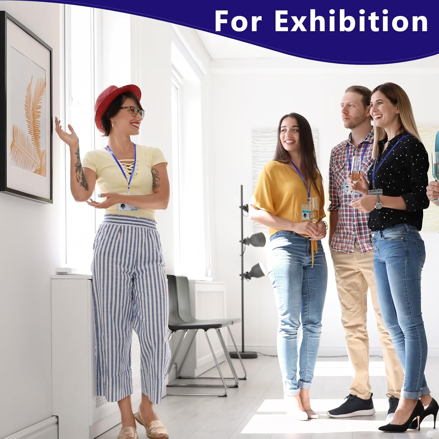 Harloon 150 Pcs Lanyards Breakaway Bulk Neck Flat Lanyard with Detachable Buckle and Clip Swivel Hooks for Badge Holder - Image 7