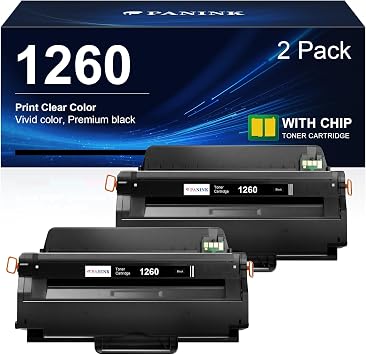 B1260 B1265 Black Toner Cartridge Replacement Dell 1260 B1260dn