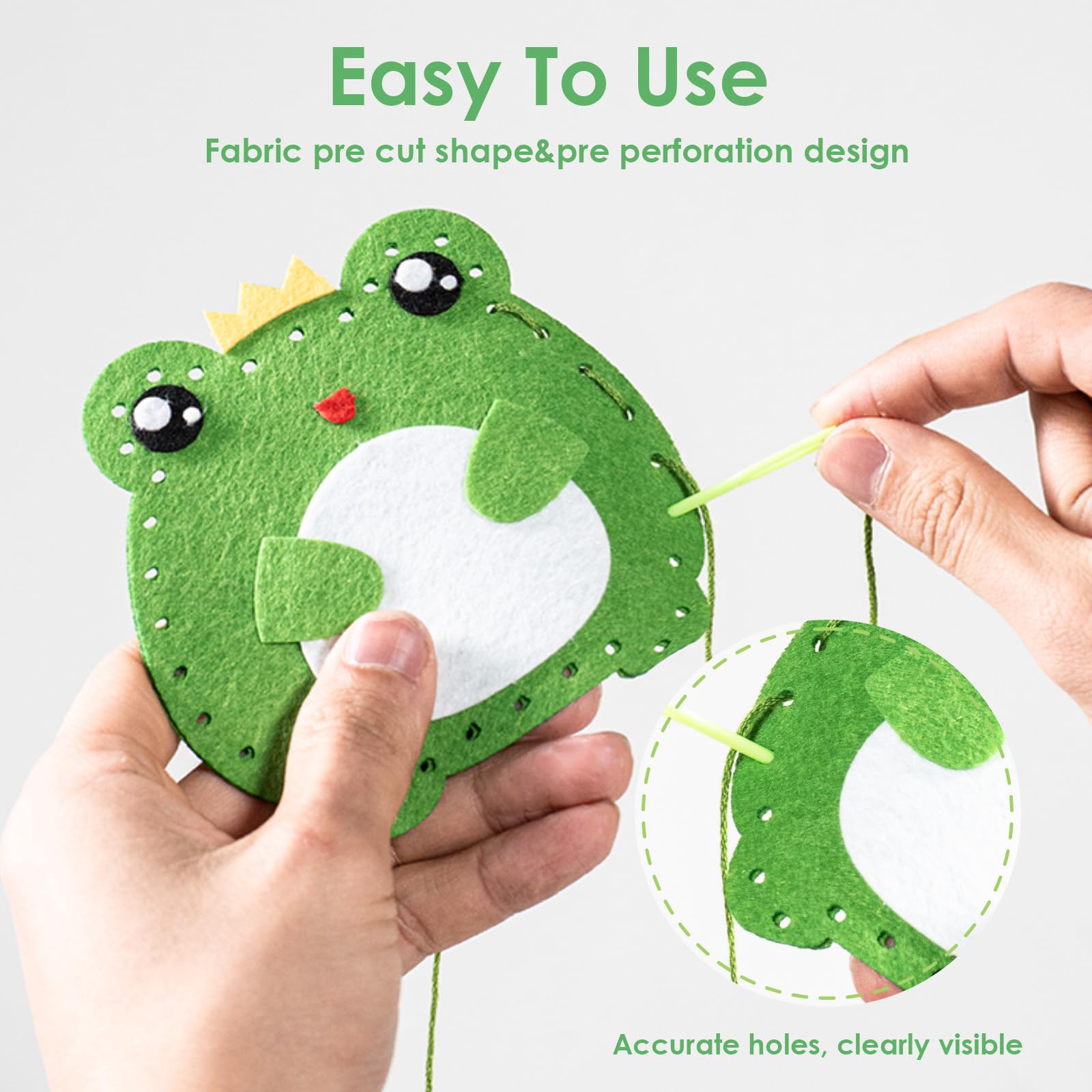 LTMMC First Sewing Kit for Kids 6pcs Cute Animal Felt Sewing Kit, Childrens Sewing Kits for Beginners DIY Sewing Craft Kits for Kids - Image 4