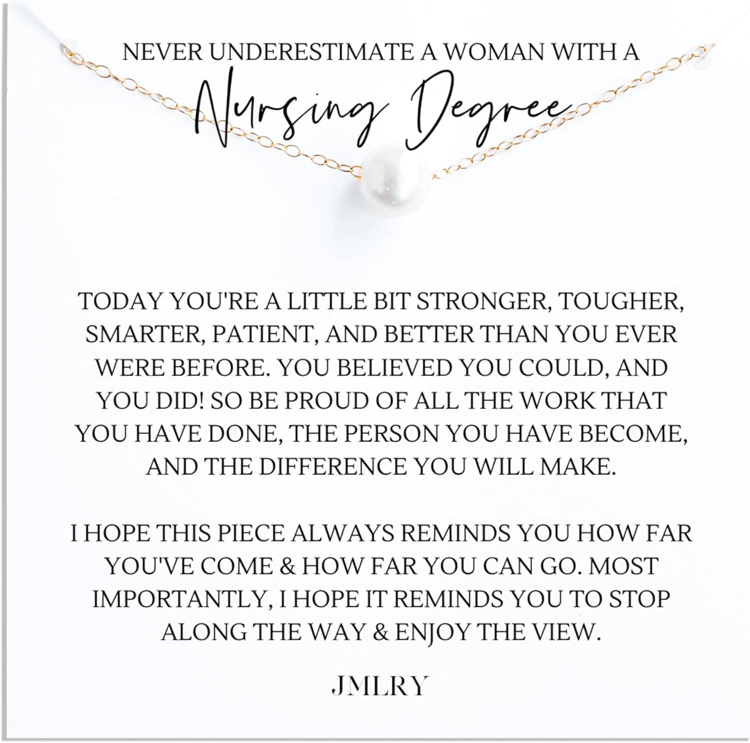 Never Underestimate a Girl With a - Graduation Gift Necklace for Women