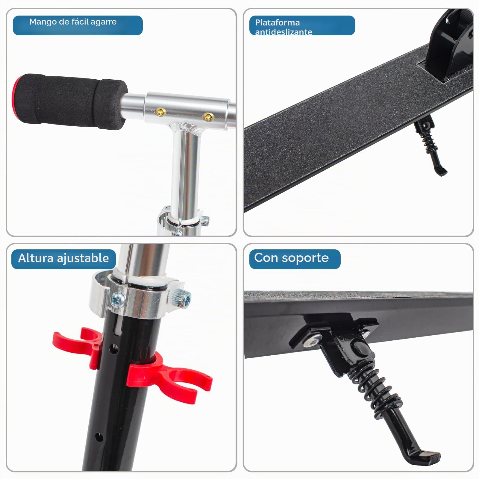 Scooter para niños de 2 Ruedas 5-8años,Volante Plegable,Regulable en Altura | Roller para niños con ruedas luminosas, scooter para niños plegable, ruedas iluminadas, freno trasero