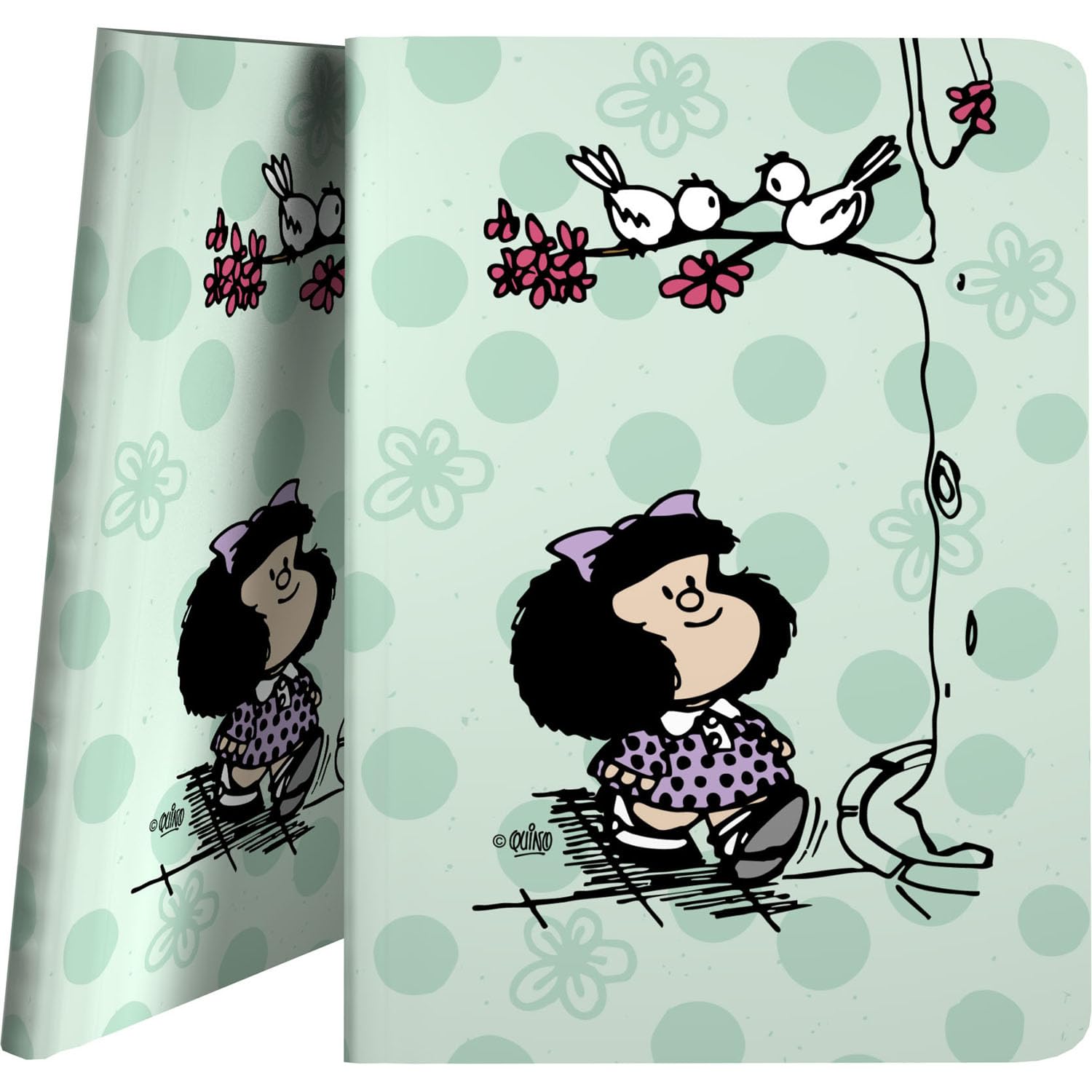 Grafoplas - A4 Plastic Folder, Kiss Mafalda Folder, Flexible and Waterproof Covers, 30 Polypropylene Linings, Polyplastic, Perfect for Organizing Your School Supplies