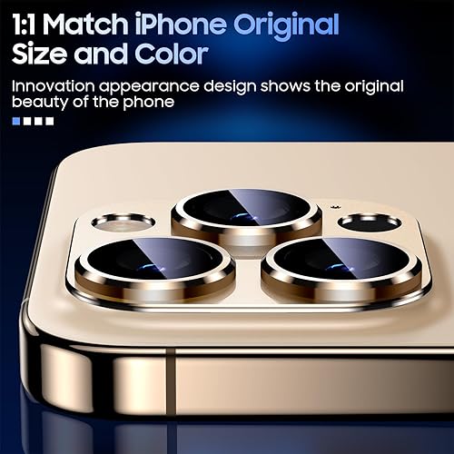 Miniatura 5 de Uyiton - Protector de lente de cámara de iPhone 13 Pro y 13 Pro Max, fuerte absorción, protección anticaídas, cubierta de cámara trasera, vidrio
