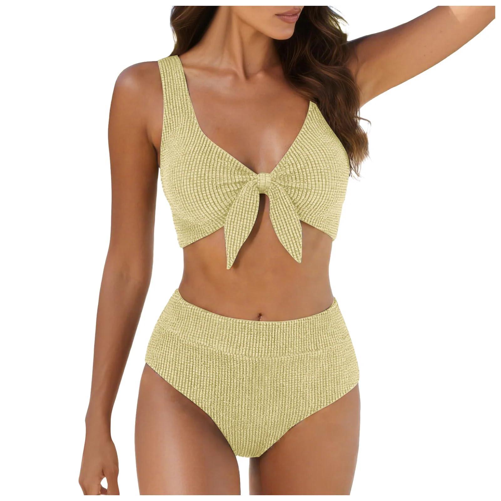 Bañador Mujer Bikini De Talle Alto para Mujeres Trajes De Baño Sexys Conjuntos Retro De Bikini Alto De Dos Piezas para Mujer