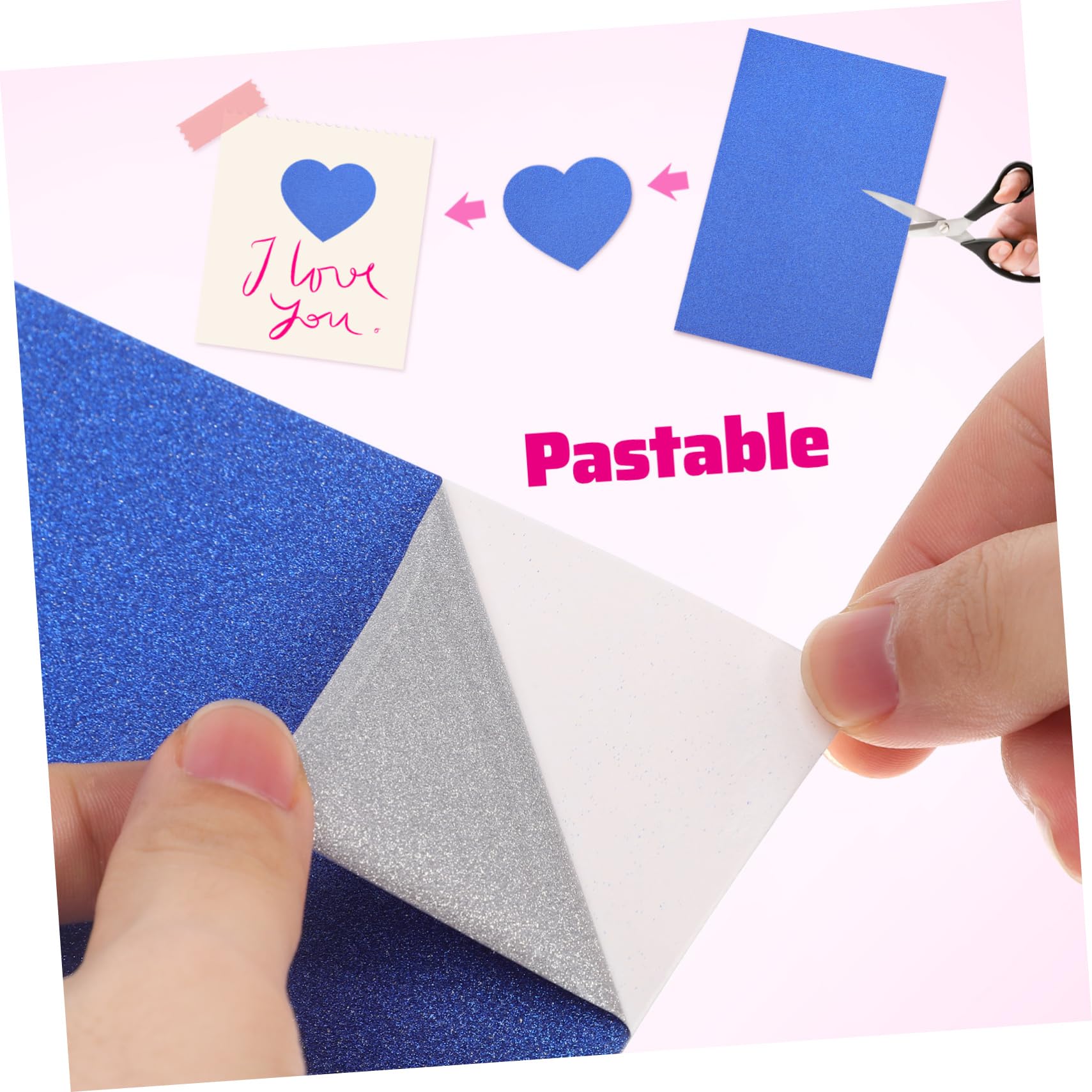 Cartoncini Glitter 60 Fogli Cartoncino Glitterato 250g | Carta per Lavoretti Creativi, Facile da Piegare e Incollare, Effetto Brillante e Resistenza allo Sbiadimento Colore Casuale