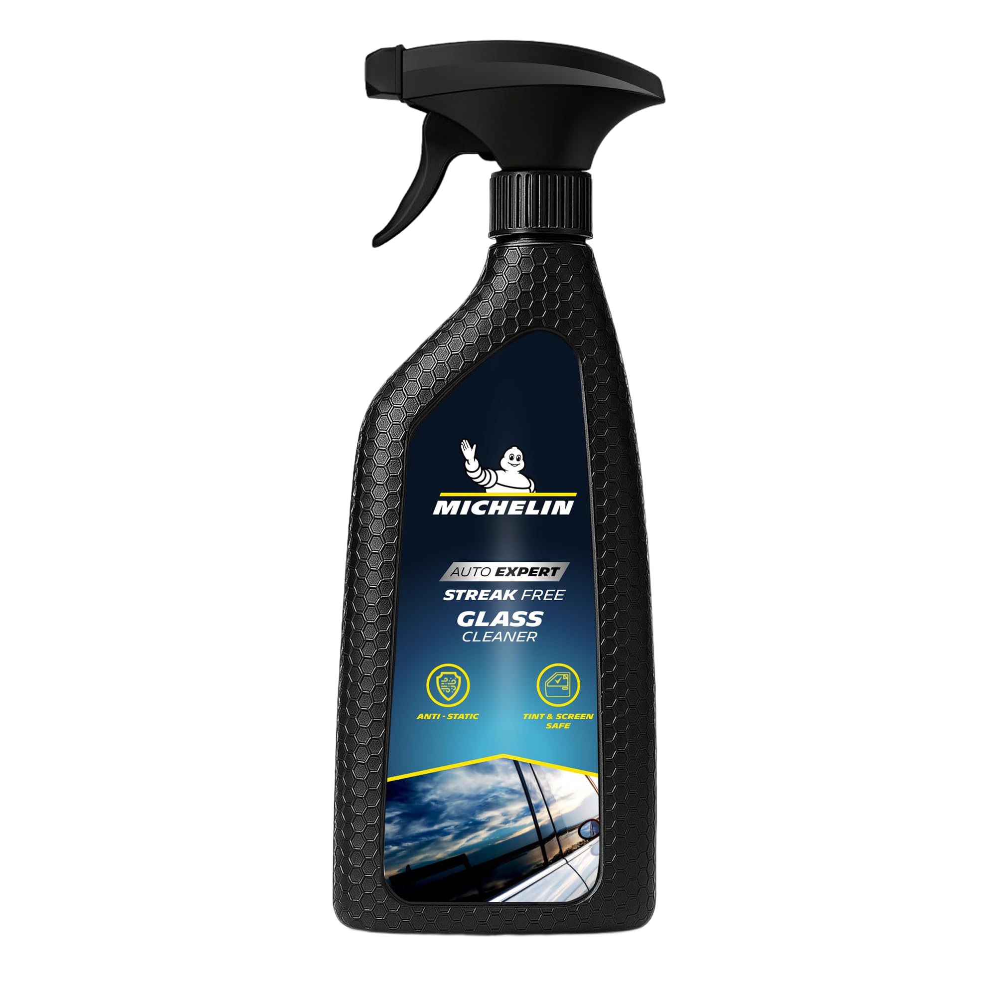 MICHELIN Glass Cleaner Spray 500ml | Streak-Free Shine for Car Windows, Windshields & Mirrors | Removes Dirt, Smudges & Oily Film | Quick Drying, Residue-Free, Safe on Tinted & Regular Glass