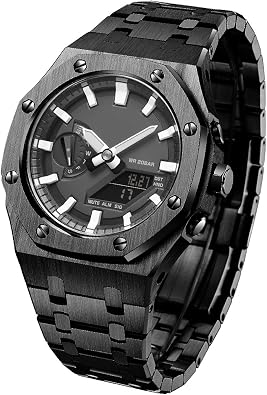 5rd With Bottom Cover Mod Kit For GA2100HC-2A Metal Watch Case Watchband 316 Stainless Steel Modified Accessories Bezel Bracelet Strap