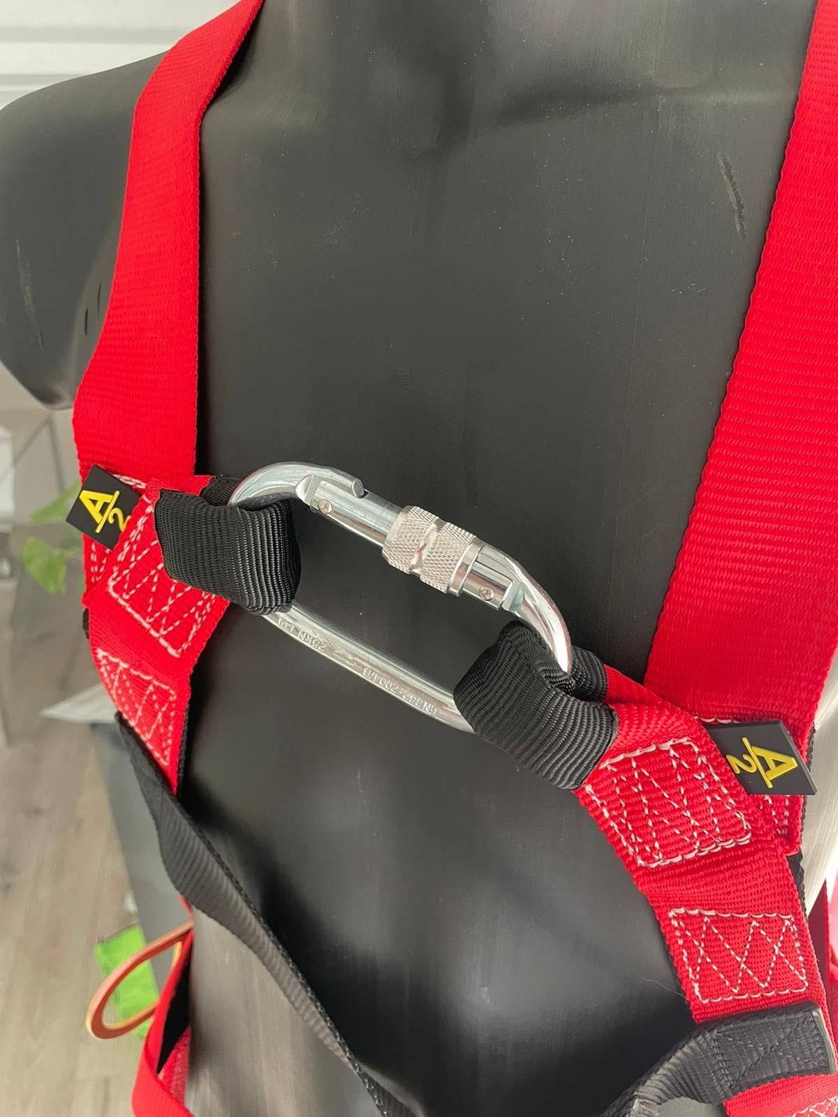 Harnais anti-chute + ceinture de positionnement, MIRA 16A Certification CE Harnais de sécurité anti-chute réglable rembourré, ceinture de sécurité travail Libération rapide