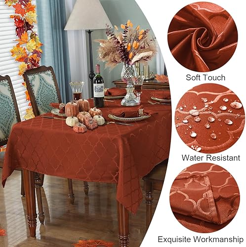 Miniatura 9 de SASTYBALE Servilletas de jacquard con patrón de flores de poliéster, a prueba de derrames, resistentes a las arrugas, a prueba de polvo, para