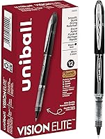 Vista 1 de uni-ball Vision Elite 69000 - Bolígrafos de micropunta (1/64 de pulgada), color negro, 12