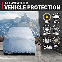 Vista 48 de iCarCover - Funda de coche de 100 capas, impermeable para todo tipo de clima, fundas de coche de calidad premium para automóviles, protección UV