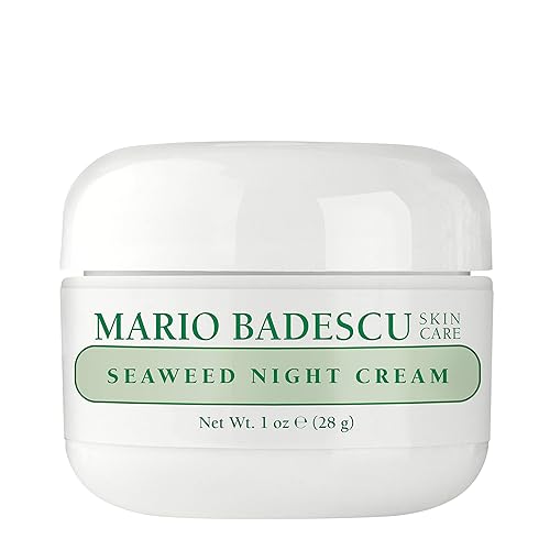Mario Badescu Seaweed Night Cream For Combination Oily  Sensitive Skin Oil-Free Moisturizer With Collagen  Sodium Hyaluronate Moisturizes  Smooths