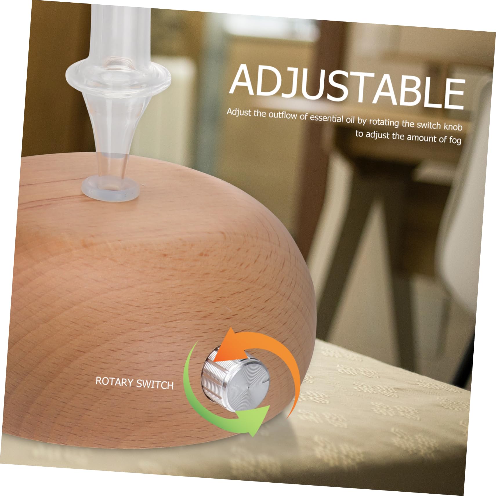 Diffusore Aroma per Oli Essenziali in Vetro e Legno 1pezzo