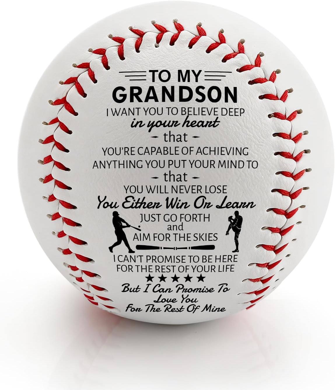 Engraved Baseball Gifts for Men, Personalized Baseball- Custom Birthday Graduation Christmas Back to School for Son Grandson