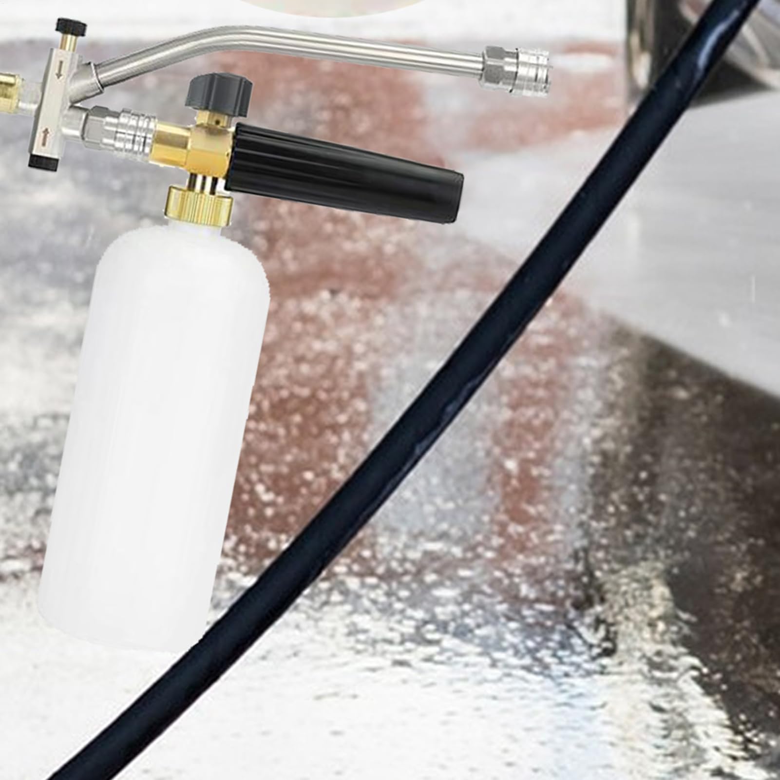 Lanza De Espuma para Hidrolimpiadora Kit para Hidrolimpiadora | Pistola Con Doble Cabezal Para Limpieza Detallada De Coches Y Hogar