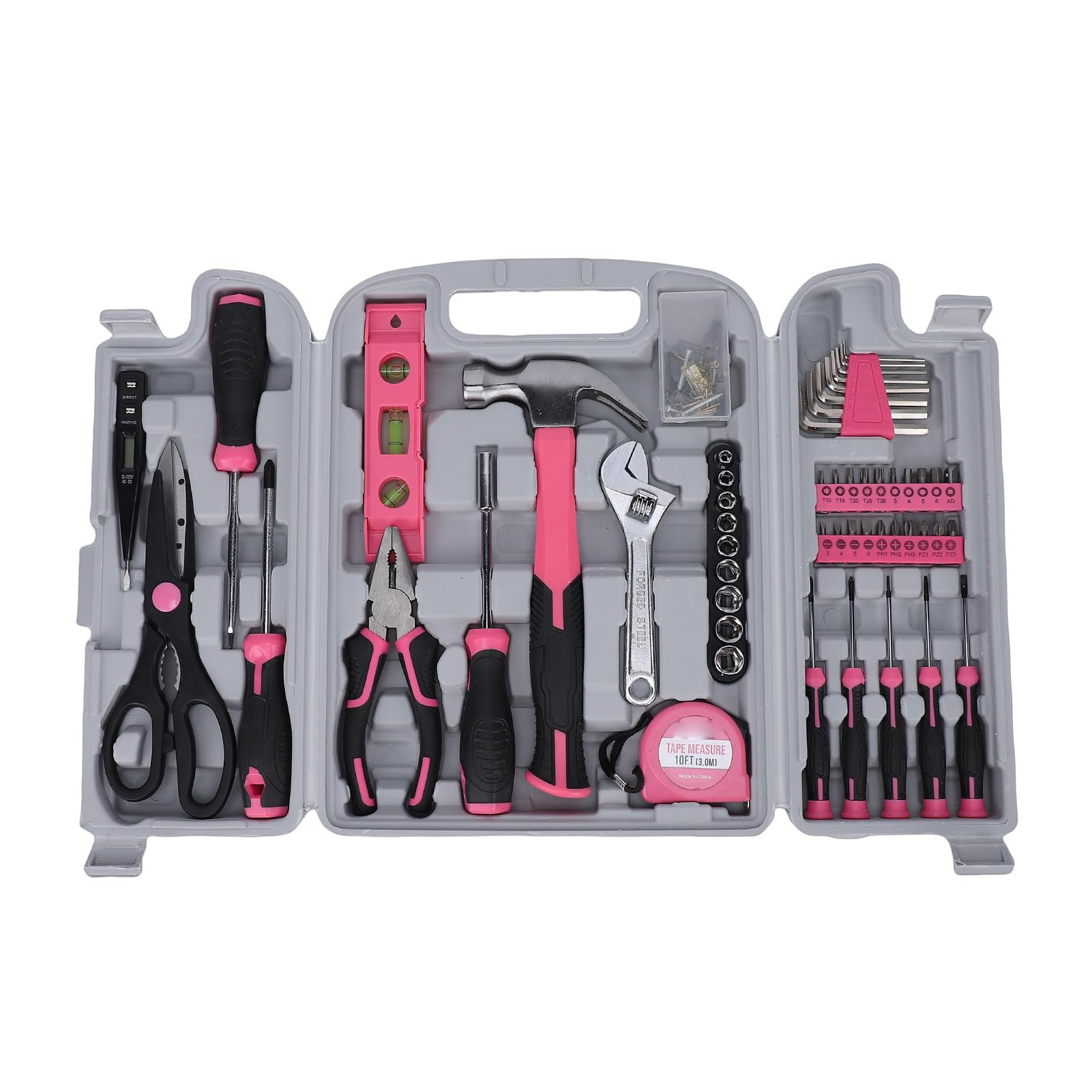 Luocute Utensili Manuali per la Casa, Kit Completo di Strumenti da 97 Pezzi con Martello Cacciaviti Chiavi Inglesi Pinze Forbici Metro a Nastro, Pinze a Livello Chiavi a Martello Metro