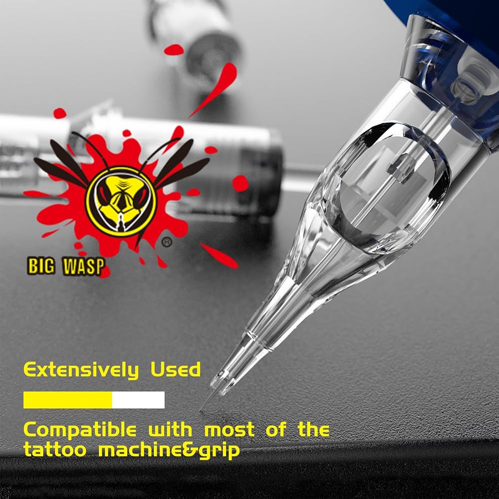 Amazon.com: BIGWASP (第4 代) 50 個一次性墨盒紋身針圓形線筆