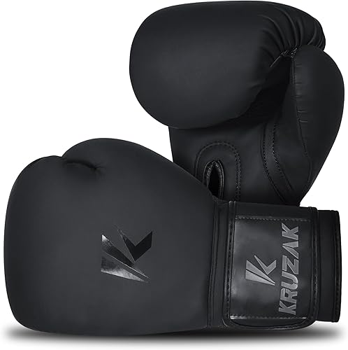 Miniatura 7 de KRUZAK - Guantes de boxeo para hombres y mujeres, ideales para kickboxing, Muay Thai, sparring y MMA, guantes de boxeo pesados de 10 onzas, 12